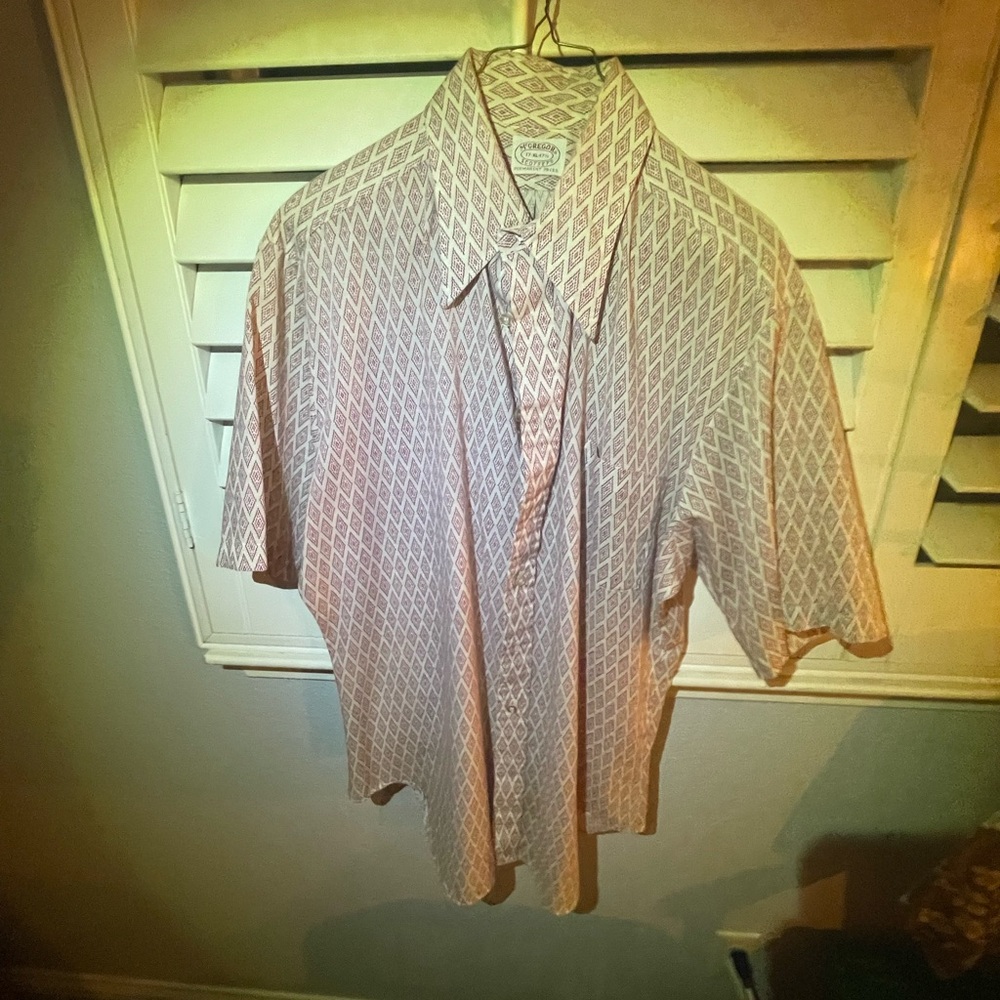 Geometric Patterned Men's Vintage Shirt